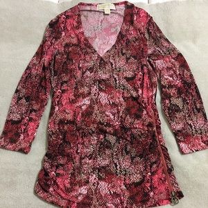 LIKE NEW MICHAEL KORS RUCHED ZIPPER TOP!